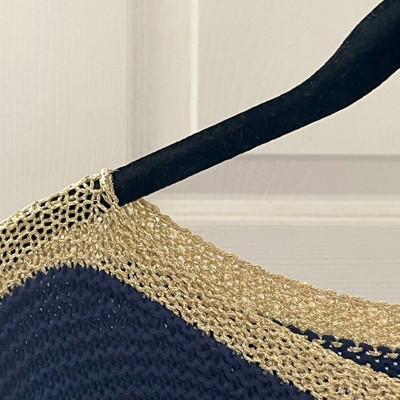 New Lily Pulitzer Sweater Navy Blue with Gold - Picture 5 of 5
